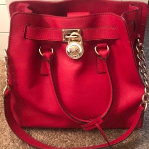 Red Michael Kors Tote